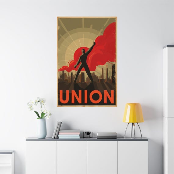 UNION アート Union Poster: Retro Labor Rights Art, Economic Justice - Etsy