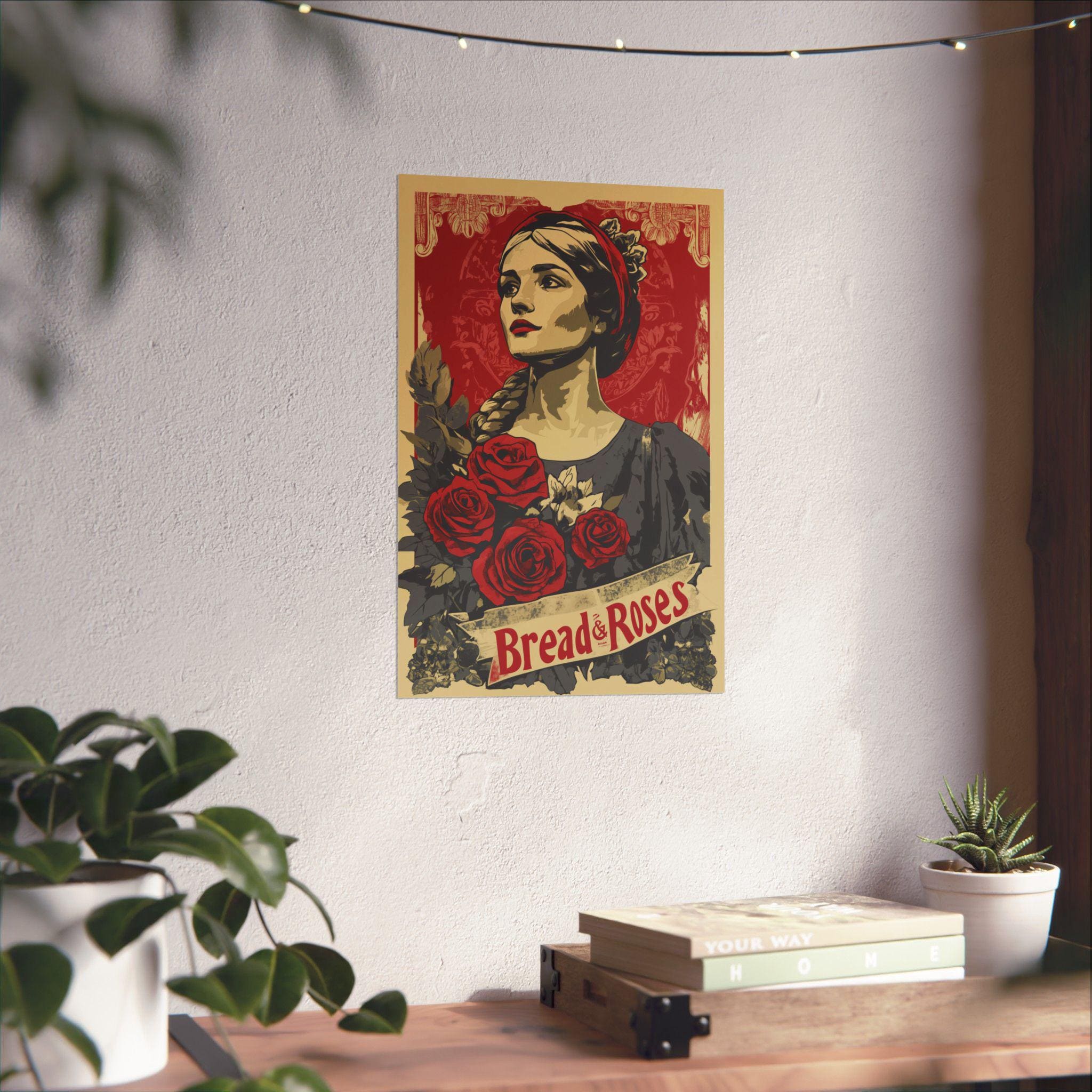 Bread and Roses Poster: Women's Suffrage Movement Art - Etsy