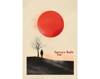 Yearning to Breathe Free Poster Wall Art Classic Line from the Statue of Liberty Poster for Home Office or Dorm Decor