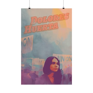 Dolores Huerta Portrait Poster | Resistance Wall Art, Activist Print