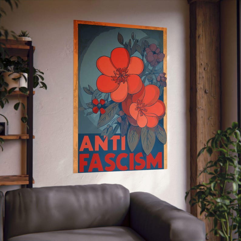 Anti-fascism Vintage Poster: 1940s Style Resistance Art - Etsy