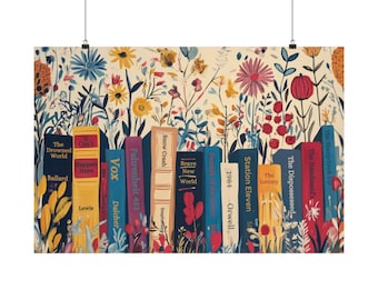 Dystopian Fiction Poster Wall Art Book Lovers Poster Read and Live in a Dystopian World Fiction Turned Real for Home Office or Dorm Decor