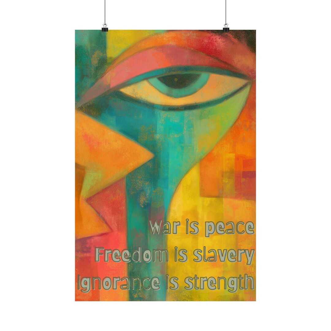 Orwell 1984 Poster: Freedom of Speech Dystopian Art - Etsy