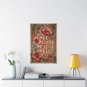 Art Nouveau Floral Print | Free People Read Freely Poster, Shabby Chic Print image 7