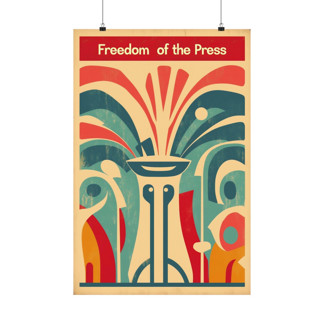Freedom of the Press Poster: Vintage Style First Amendment Wall Art - Etsy