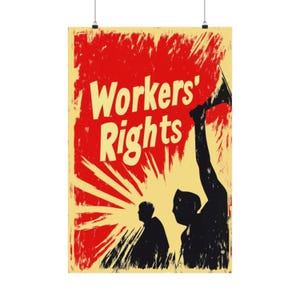 Workers&#39; Rights Poster: Abstract Impressionist Labor Union Art