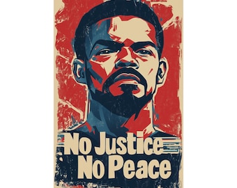 No Justice No Peace Poster Wall Art Support Social Justice and the Fight for Equality Poster for Home Office or Dorm Decor