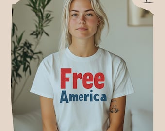 Free America T-Shirt: Softstyle Protest Tee