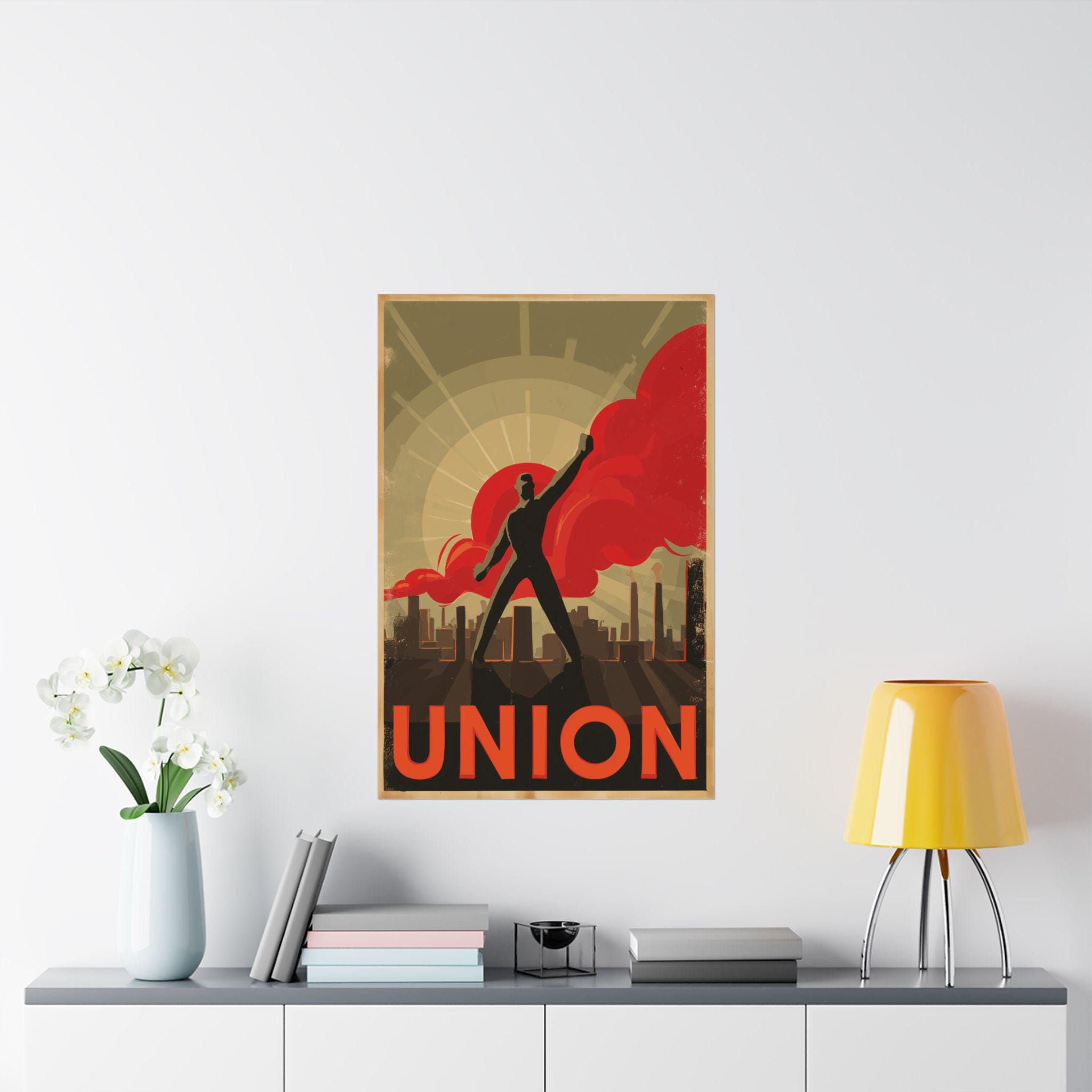 Union Poster: Retro Labor Rights Art, Economic Justice - Etsy