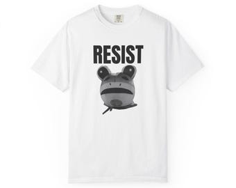 Resist Dictators Frog Tee: Protest ICE Shirt Unisex Garment-Dyed Activist T-Shirt