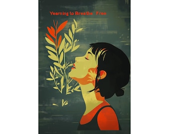 Yearning to Breathe Free Poster Wall Art Statue of Liberty Poetry Poster Symbolizing the Desire to Live Free for Home Office or Dorm Decor