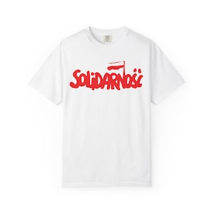 Polsk solidaritetsrörelse T-shirt: Unisex plaggfärgad T-shirt