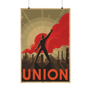 Union Poster: Retro Labor Rights Art, Economic Justice