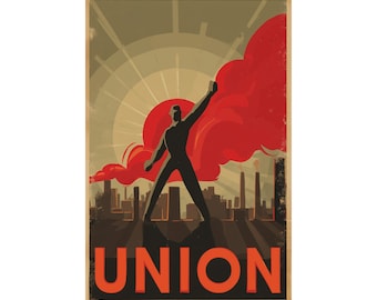 Union Poster: Retro Labor Rights Art, Economic Justice