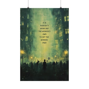Labor Union Protest Art Print: Bertolt Brecht Quote, Workers&#39; Rights
