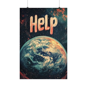 Help the Earth Poster: Environmentalist Wall Art