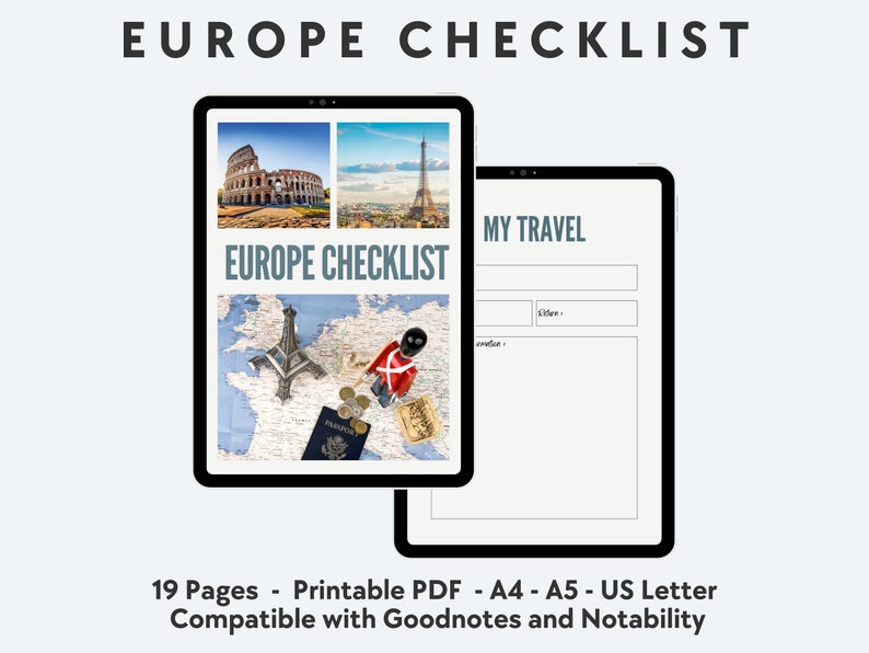 Europe Travel Planner, European Vacation Organizer, Backpacking Europe