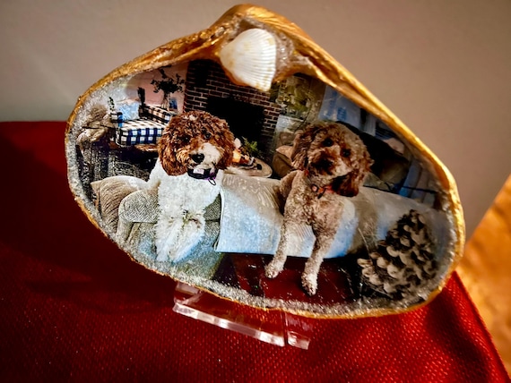 Unique Pet Tribute: Custom Shell with Your Furry Friend's Image, Gift for Pet Sitters, Pet Groomers, Remembering Your Favorite Pet