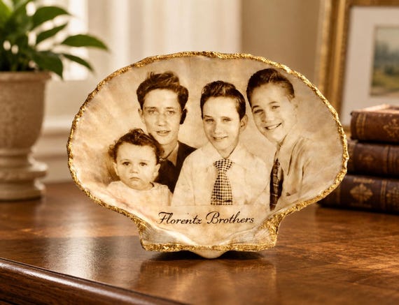 Family legacy shell Vintage photo restoration