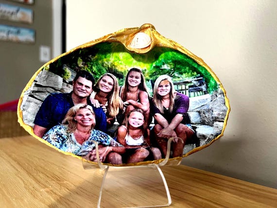 Custom Photo Seashell Keepsake: Jersey Shore Beach Decor, Recording a life milestone
