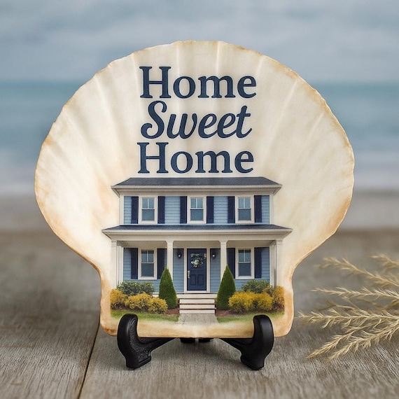 Custom Home Photo Shell | Realtor Closing Gift | Just Sold | New Home Keepsake | Personalized Housewarming Gift | Cape May Decor