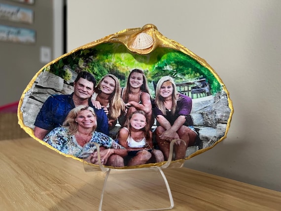 Custom Photo Seashell Keepsake: Jersey Shore Beach Decor, Recording a life milestone