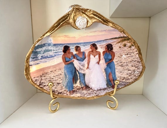 Custom Photo Seashell • Personalized Gift • Unique Memory Keepsake, Coastal Shell Decor