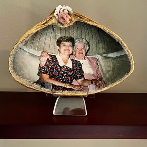 Foto ricordo personalizzata a forma di conchiglia: conchiglia porta-memoria per familiari e amici