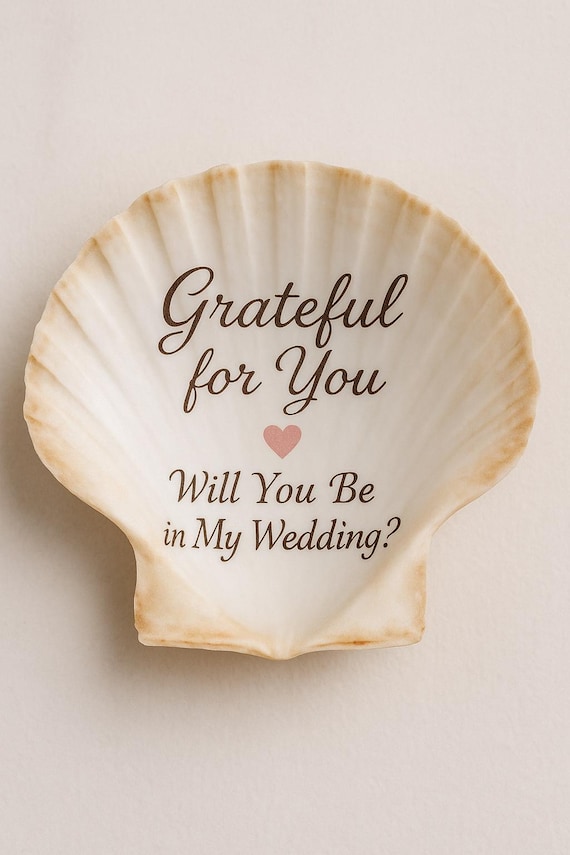 Custom message in a Shell,  Personalized Keepsake for Baby Announcements, Proposals, Celebrations, Special Moments, Wedding Party Attendants