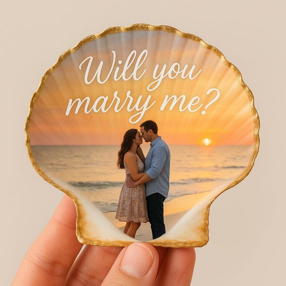Custom message in a Shell,  Personalized Keepsake for Baby Announcements, Proposals, Celebrations, Special Moments, Wedding Party Attendants
