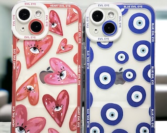 Evil Eye Lucky Custodia per telefono per iPhone 15 14 13 12 11 Pro Max Plus Regalo per lei Custodia protettiva iPhone XR 12 13 Mini iPhone XR XS Custodia per telefono