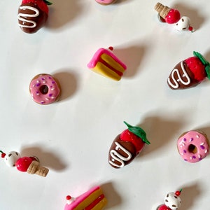 Miniature Sweets Fridge Magnets-Handmade-Polymer Clay-Cute Foodie Gift Set image 1