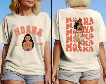 Camiseta Disney Princess Moana de dois lados, camiseta Disney Princess, camiseta Princesa Moana, camiseta Moana, camiseta Princesa, camiseta Disney Princess Moana