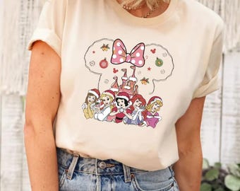 Disney Princesses Christmas Shirt, Disney Princesses Shirt, Princess Christmas Shirt, Disney Christmas Tee, Disney Princesses Characters Tee