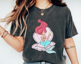 Camiseta de La Sirenita de Disney, camiseta de Princesas Disney, camiseta de Princesa Ariel, camiseta de Princesas, camiseta de Disneyland, camiseta de Personajes de Princesas