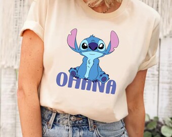 Maglietta Ohana di Stitch Disney, Maglietta di Stitch, Maglietta del personaggio di Stitch, Maglietta del viaggio Disney, Maglietta di Stitch Disney, Maglietta del personaggio di Stitch