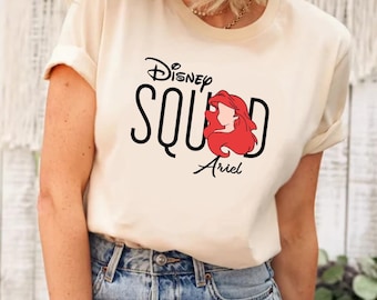 Camiseta de La Sirenita de Disney, camiseta de princesas Disney, camiseta de princesa Ariel, camiseta de princesas, camiseta de personajes de princesas