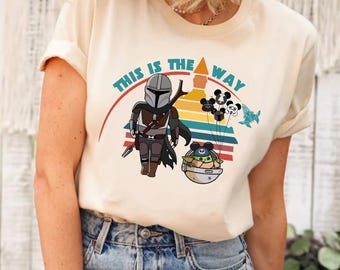 Star Wars This Is The Way Shirt, Star Wars Characters Shirt, Star Wars Shirt, Disney Star Wars Portrait Shirt, Disney Shirt