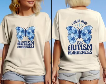 Maglietta Disney sull'autismo bifacciale, maglietta "Ogni giorno è consapevolezza dell'autismo nel mio mondo", maglietta per la consapevolezza dell'autismo, maglietta per l'autismo