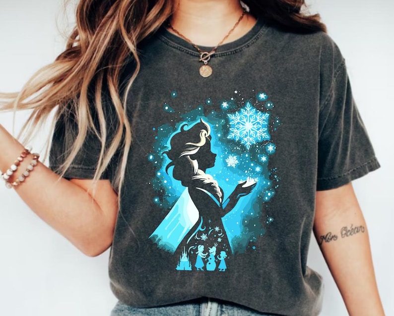 Disney Frost Elsa-tröja, Disney Frost-tröja, Frost Friends-tröja, Disney Frost Anna-tröja, Disney Frost Olaf-tröja, Disney Prinsess-tröja bild 1
