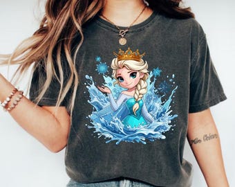 Camiseta Elsa de Frozen de Disney, camiseta de Frozen de Disney, camiseta de Frozen Friends, camiseta de Anna de Frozen de Disney, camiseta de Olaf de Frozen de Disney, camiseta de princesa de Disney