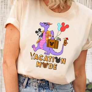 Disney Figment Epcot Vacation Mode Shirt, Purple Dragon T-Shirt, Epcot Flower Festival Shirt,Disneyland Family Vacation Shirts