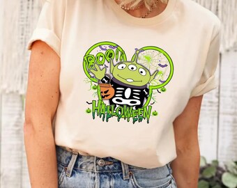 Camiseta de Halloween do Toy Story Allien Boo, Camiseta de Halloween do Toy Story, Camiseta do Toy Story, Camiseta dos Personagens do Toy Story, Camiseta de Halloween