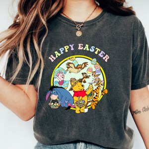 Winnie The Pooh Easter Shirt, Disney Happy Easter Tee, Retro Disney Easter Shirt, Pooh And Friends Shirt, Pooh Bear Shirt, Pooh Easter Shirt