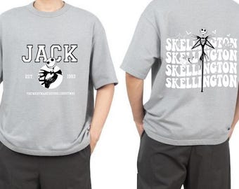 両面ジャック・スケリントンシャツ、ジャック・スケリントンシャツ、ジャックとサリーシャツ、ディズニーナイトメアシャツ、サリー・スケリントンシャツ