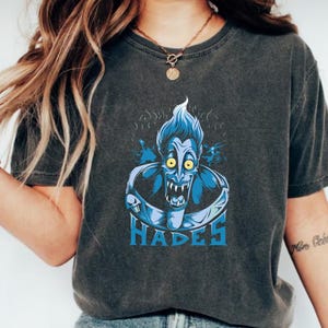 Camiseta con la silueta de Hades, camiseta de los villanos de Hércules de Disney, camiseta de Hades, camiseta de Magic Kingdom de Disney, camiseta de Hércules, camiseta de los personajes de Hércules de Disney
