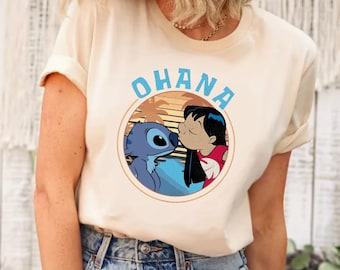 Camiseta Disney Stitch Ohana, Camiseta Stitch, Camiseta com Personagem Stitch, Camiseta Stitch e Lilo, Camiseta Viagem Disney, Disney Stitch