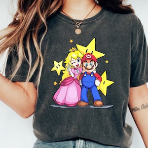 Super Mario Love Shirt, Super Mario Character Shirt, Mario & Princess Peach Shirt, Mario Peach Couple, Princess Peach Shirt, Mario Shirt