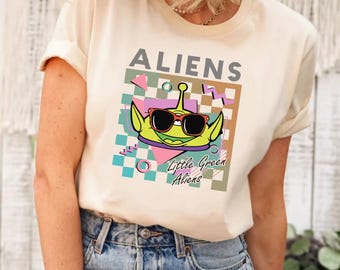 Camiseta retro de extraterrestres de Toy Story, camiseta de Toy Story, camiseta de Jessie de Toy Story, Woody, Jessie, Slinky, camiseta de Toy Story Land, camiseta de cumpleaños de Toy Story