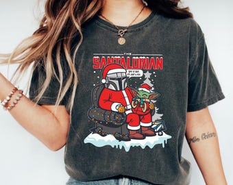 Star Wars Santalorian Christmas Shirt, Star Wars Characters Christmas Shirt, Star Wars Shirt, Disney Christmas Shirts, Star Wars Shirt